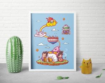 8x10 Pop Culture Print - Anime Design - Cute Cartoon Art - Japanese Manga Art - Retro 80s Art Print - Kids Bedroom Decor - Miyazaki