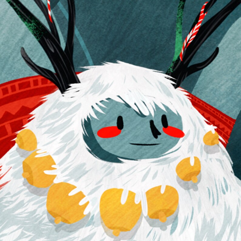Yeti Monster Blanket Scandinavian Throw Miyazaki Fleece Etsy