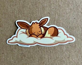 Cute Fox Sticker 3.6" - Fun Animal Decal - Pop Culture Art - Japanese Anime Art - Water Bottle Sticker - Waterproof Decal - Die Cut Art