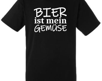 Lustiges Spruch T-Shirt "Bier ist mein Gemüse" Fun witzig unisex Shirt Männer Frauen Sprüche Geschenk Kleidung