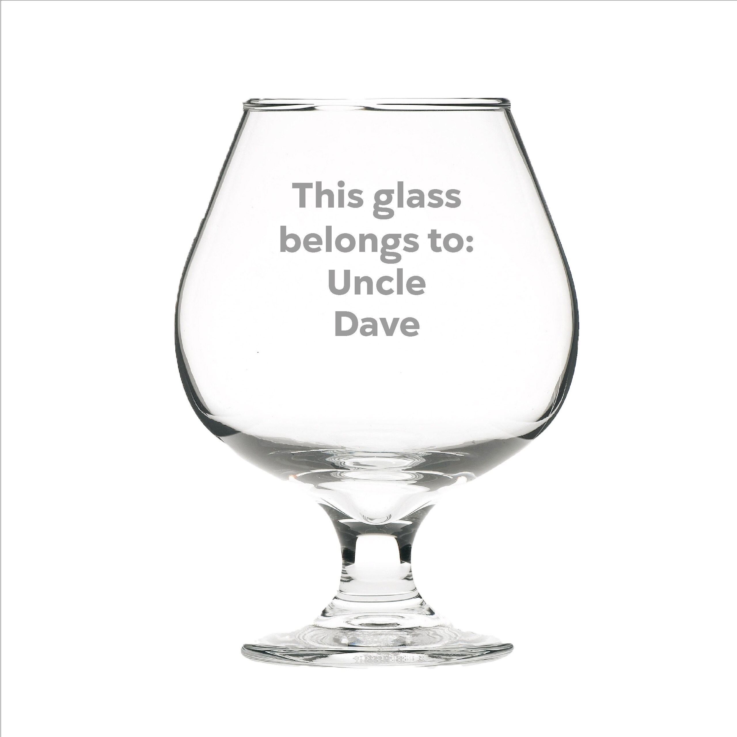 Personalised Engraved Brandy/cognac Snifter Glass, Brandy Snifter