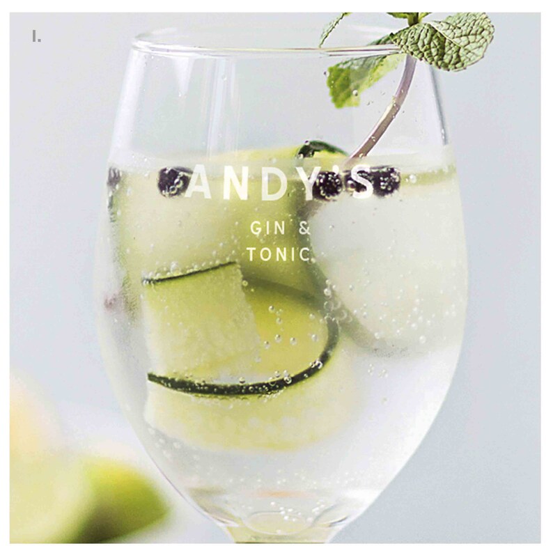 Personalised Gin Glass Gin Goblet Gin and Tonic Glass Gin Etsy