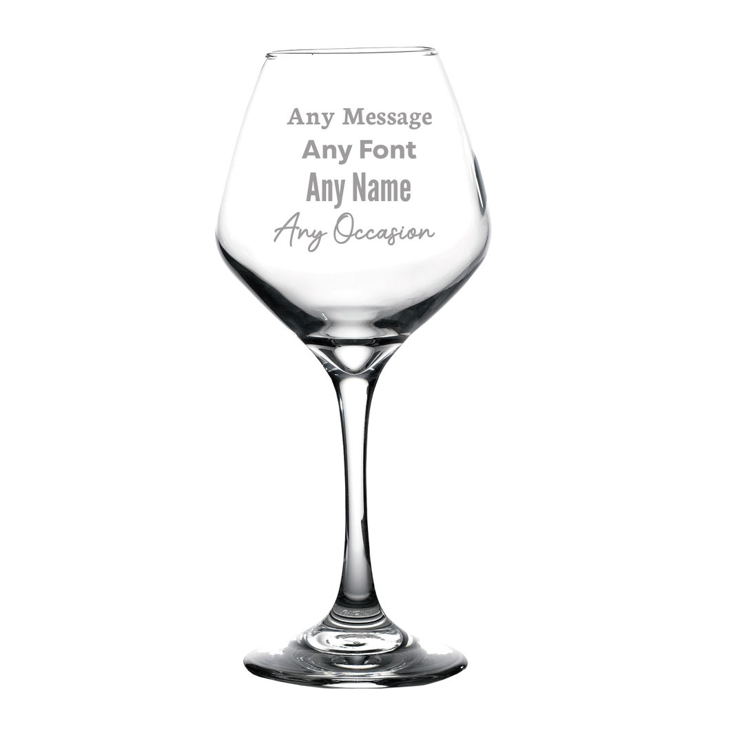 Personalised Engraved Wine Glass Wine Glass for Her Custom Etsy