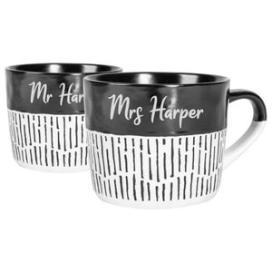 Personalised Engraved Mr And Mrs Mugs, Couples Gift, Mug Set For Couple, Mr And Mr Mug, Mrs And Mrs Gifts, Engagement Gift