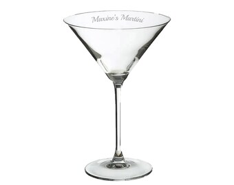 Personalised Engraved Martini Glass, Personalised Cocktail Gift, Martini Lover Gift, Engraved Cocktail Glass, Birthday Gift For Her