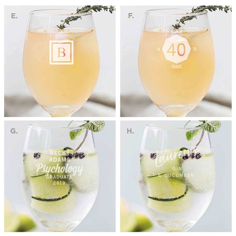 Personalised Gin Glass Gin Goblet Gin and Tonic Glass Gin Etsy