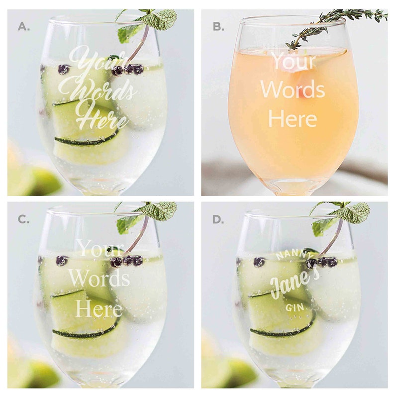 Personalised Gin Glass Gin Goblet Gin and Tonic Glass Gin Etsy