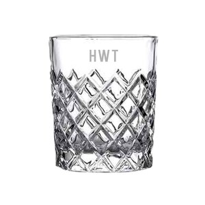 Personalised Engraved Monogram Cut Glass Effect Tumbler, Etched Tumbler, Gift For Him, Groomsman Gift, Whisky Lover Gift