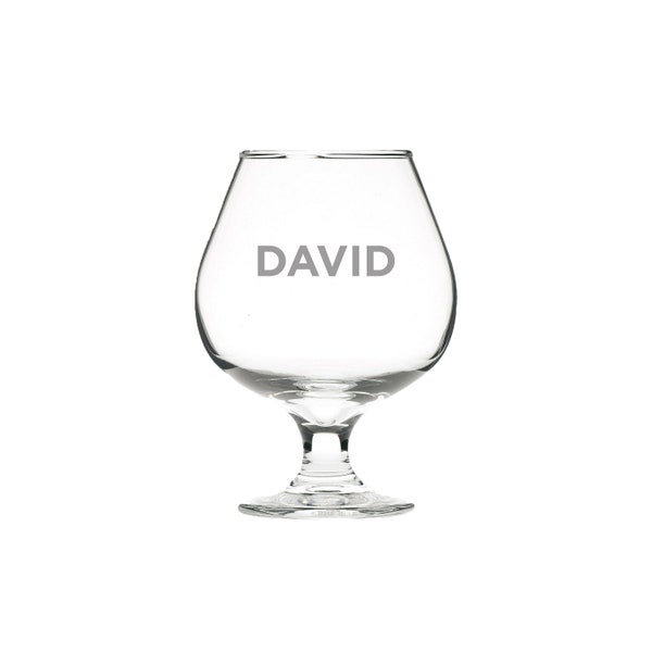 Personalised Engraved Name Brandy/Cognac Snifter Glass, Brandy Glass, Cognac Glass, Snifter Glass, Retirement Gift, Christmas Gift