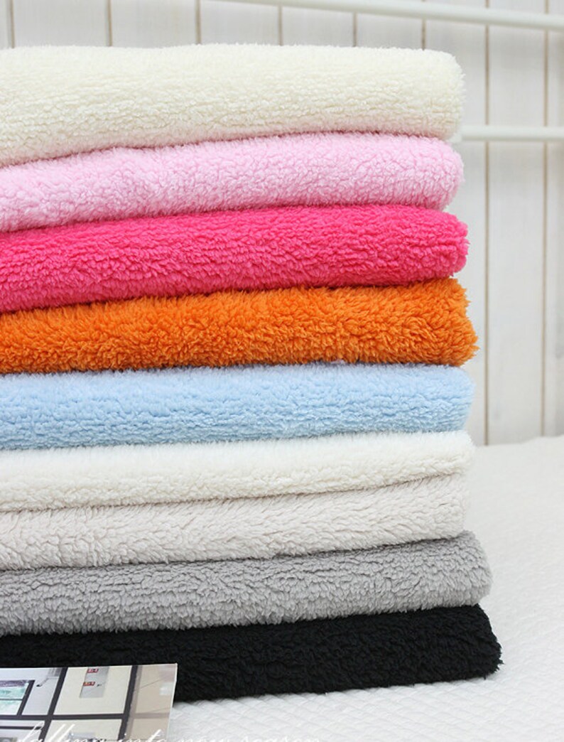 MINKY FLEECE Fabric Fabric in 9 Colour by Yard 150cm Width Etsy