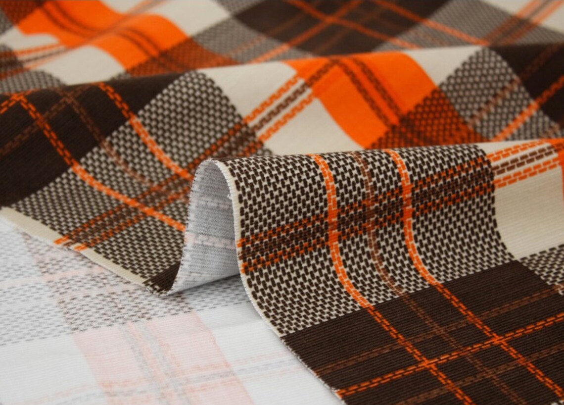 Check pattern Corduroy Fabric 9 colours by Yard Etsy