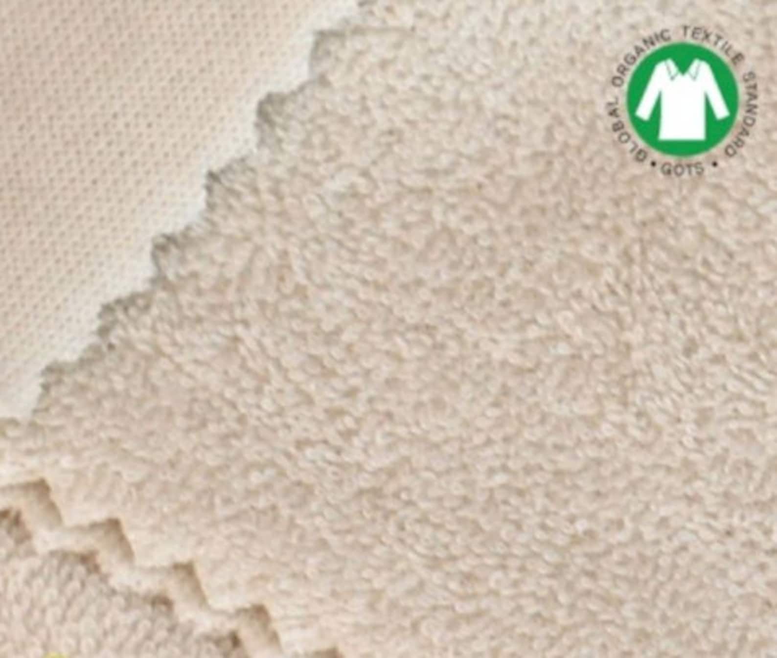 Certified Organic TERRY KNIT Cotton 100 fabric in 3 colours Etsy