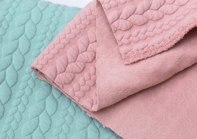 STRETCHY QUILTED KNIT fabric by Yard 135cm wide 6 colours Etsy