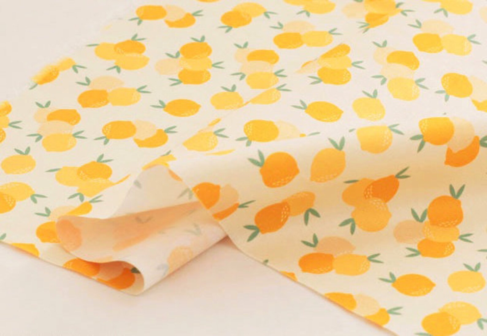 Lemon Fruit Cotton 100 fabric by Yard DTP print Etsy