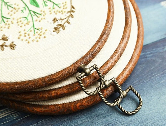 wood grain embroidery hoop