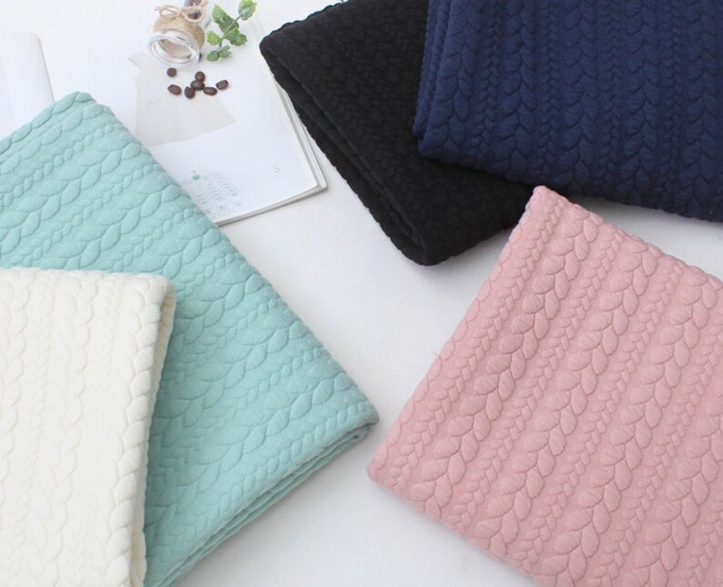 STRETCHY QUILTED KNIT fabric by Yard 135cm wide 6 colours Etsy