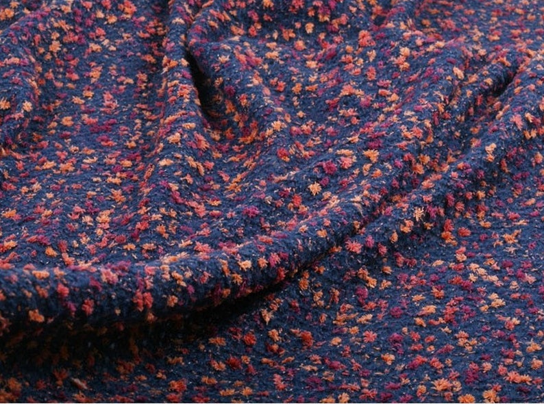 BOUCLE KNIT STRETCHY Fabric in 5 mix colours 60152cm | Etsy