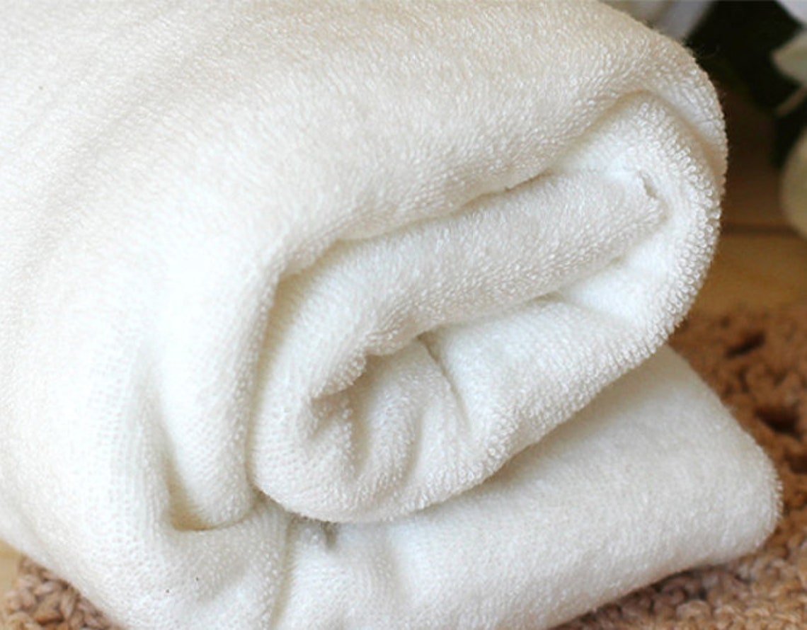 Certified Organic TERRY KNIT Cotton 100 fabric in 3 colours Etsy
