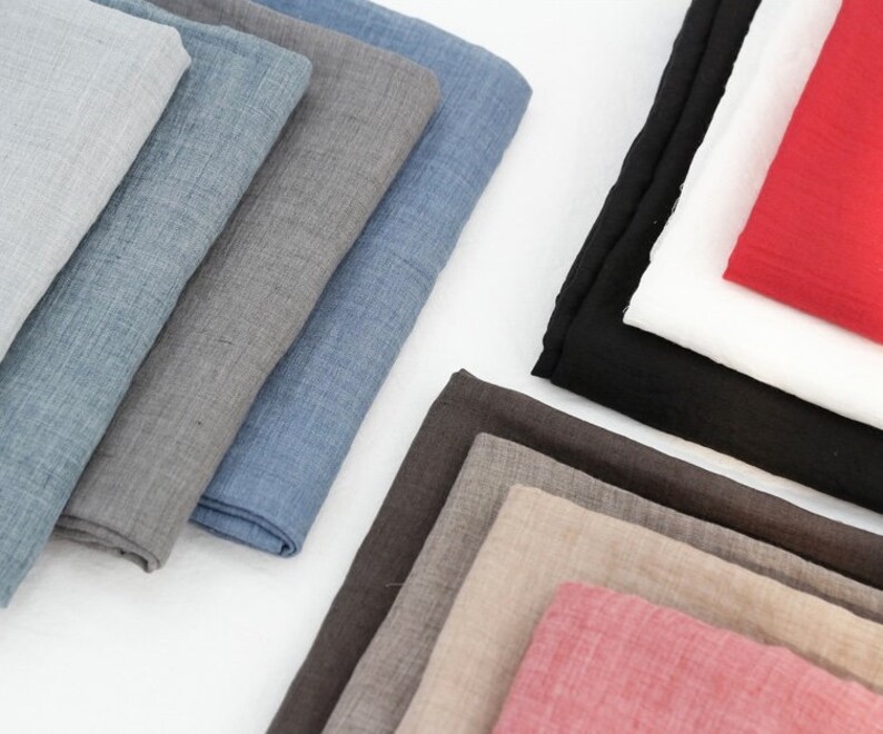 WASHED GAUZE cotton fabric 148cm Wide Modern 11 colours by Yard