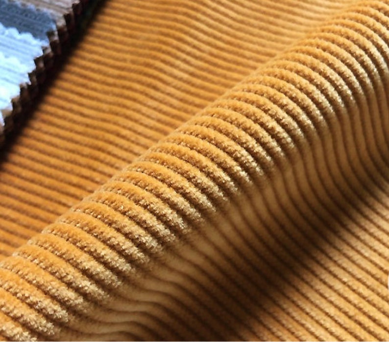 WASHED COTTON CORDUROY Large Wale corduroy fabric Etsy