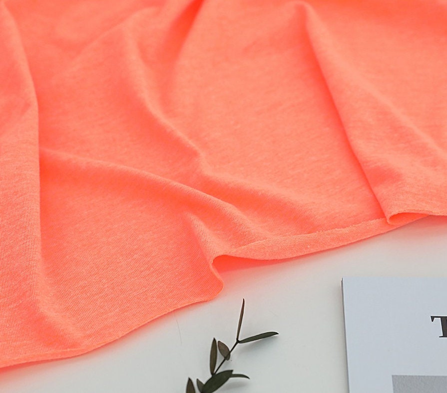 NEON COTTON KNIT 180cm wide by Yard Jersey Stretchy fabric Etsy