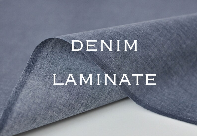Laminate Waterproof Fabric 3 Natural shade Denim by Yard Etsy