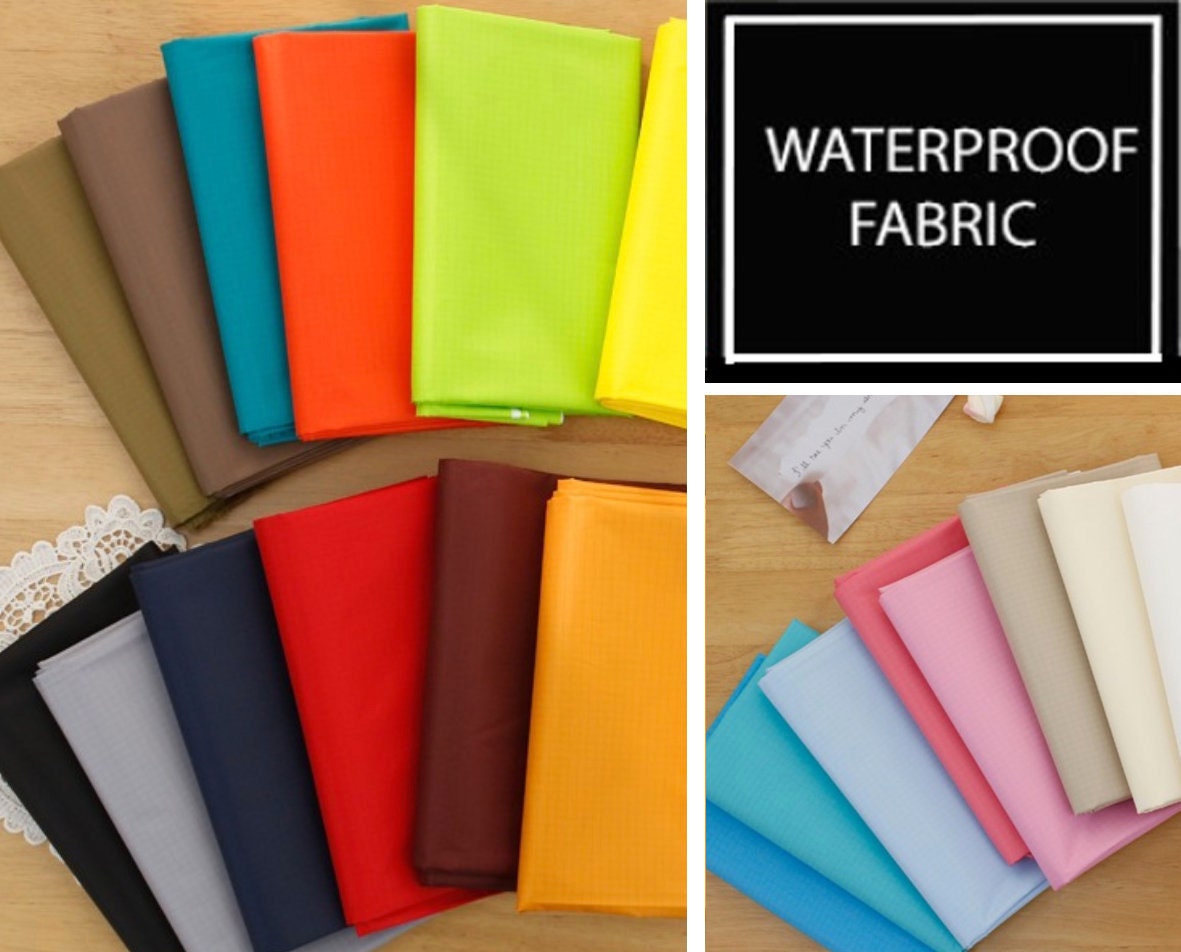 High performance WATERPROOF Fabric Solid 21 colours by Yard Etsy