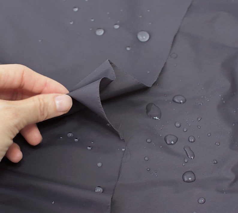 WATERPROOF Windbreaker Fabric in Black or Grey by Yard Etsy
