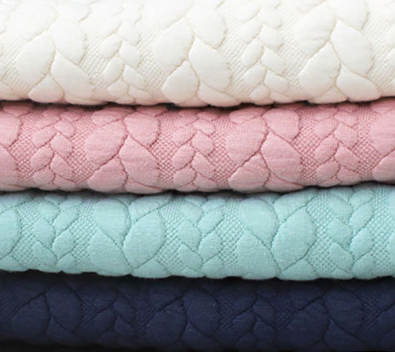 STRETCHY QUILTED KNIT fabric by Yard 135cm wide 6 colours Etsy