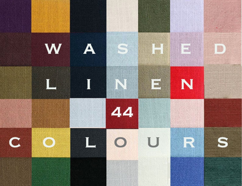 WASHED LINEN FABRIC Lovely Natural 44 Colours 145cm56' Etsy