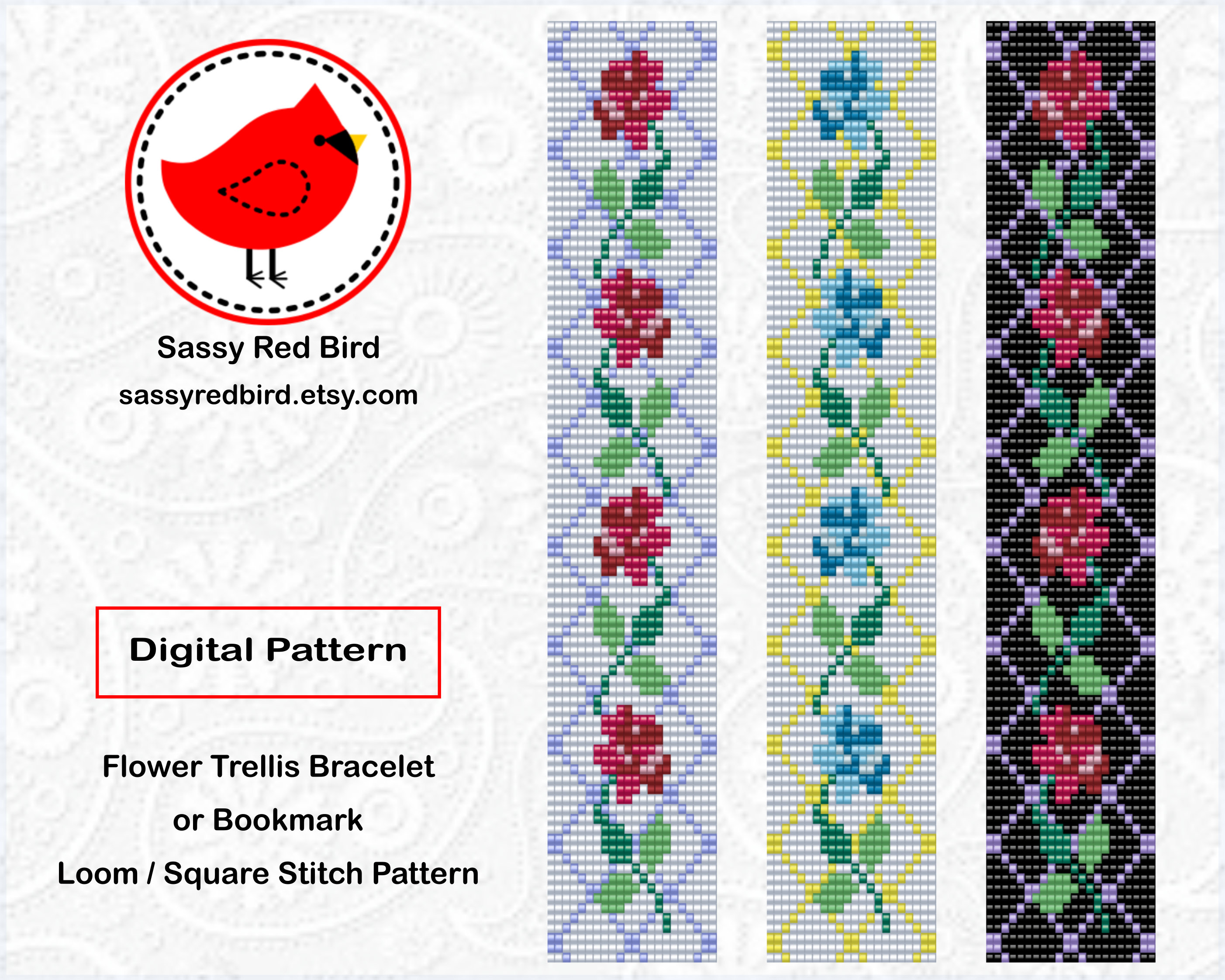 Beebeecraft Tutorials on how to make #threadbracelet with flower pattern.