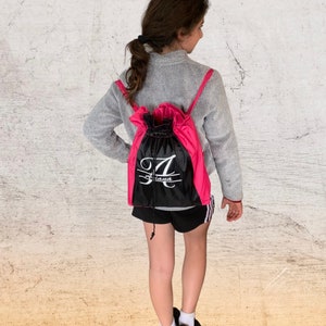 Personalized drawstring bag for sport, dance, overnight bag, Drawstring School Backpack Ballet Dancing Bag For Kids