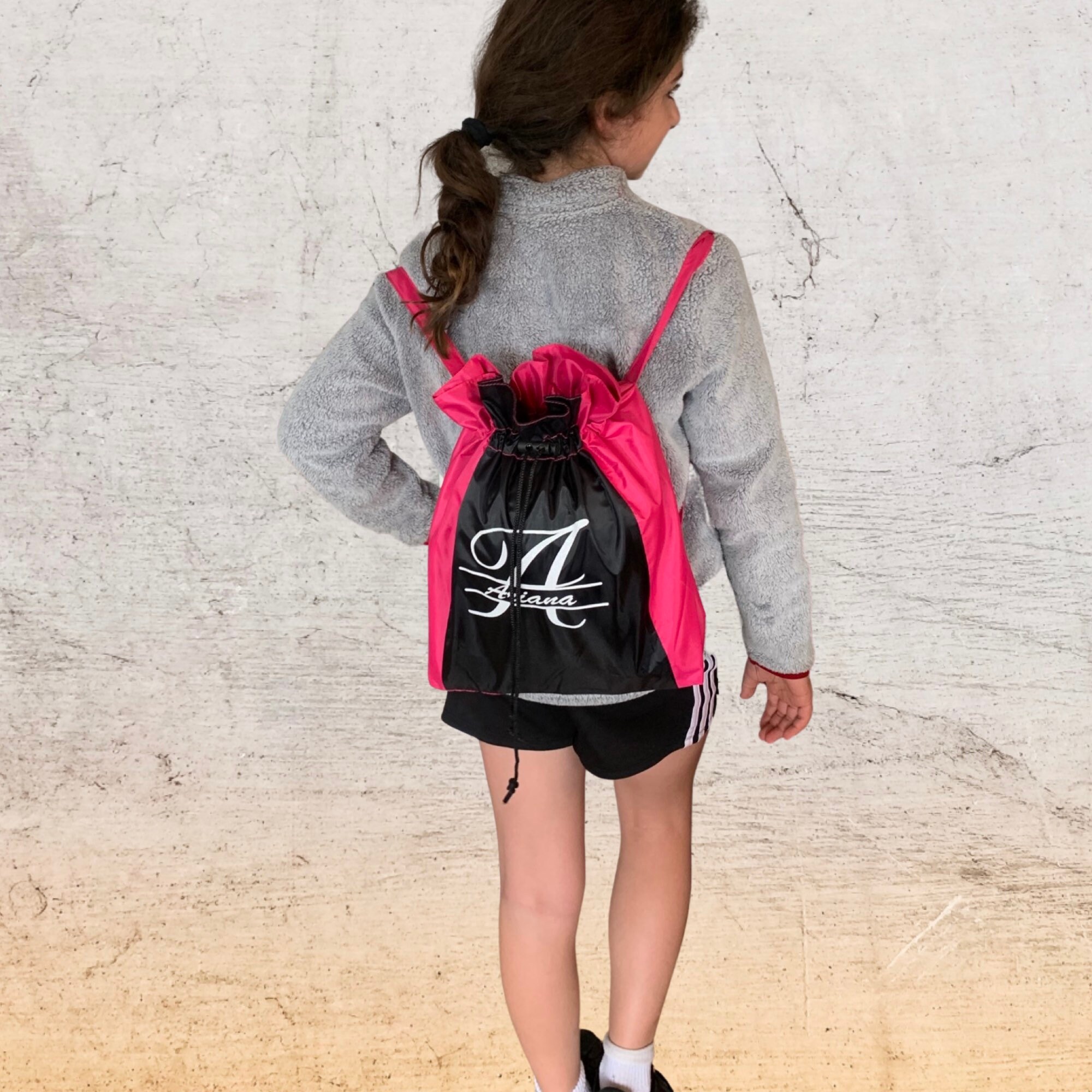 Personalized drawstring bag for sport dance overnight bag Drawstring School Backpack Ballet Dancing Bag For Kids Etsy