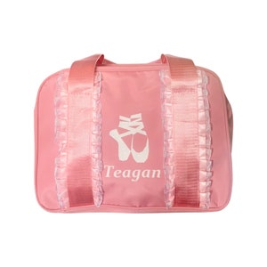 Dance bag, girls ballet bag, gift bag girls, sports bag, little girls gym bag, pink dance bag, pink ballet, Personalized dance girls bag
