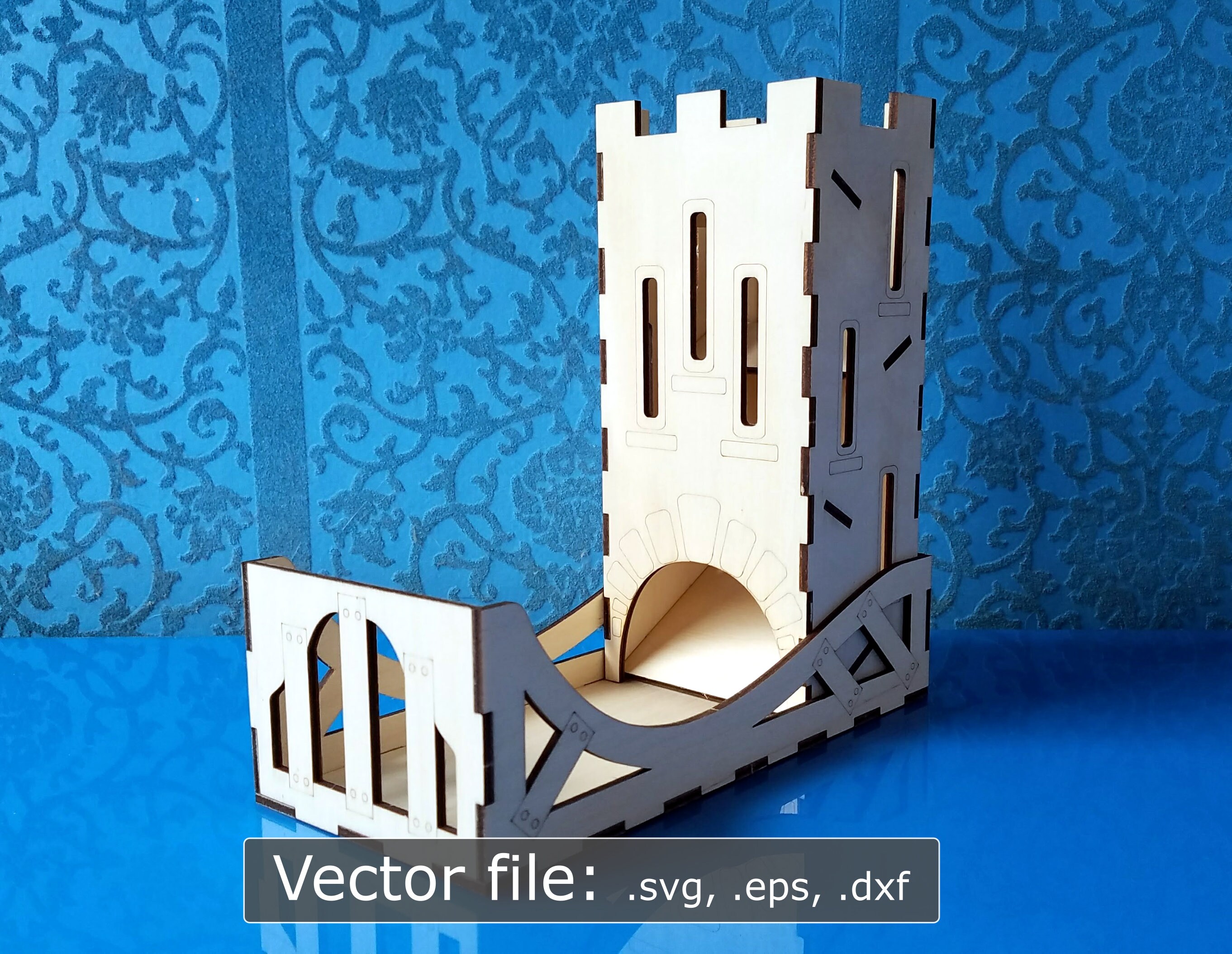 Laser Cut Dice Tower With Tray vector File Digital Download Etsy