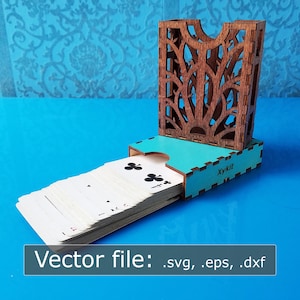 Laser cut-Fantasy Tree Thema speelkaart dek Box-sleeved en un-sleeved-vector bestanden (digitale download)