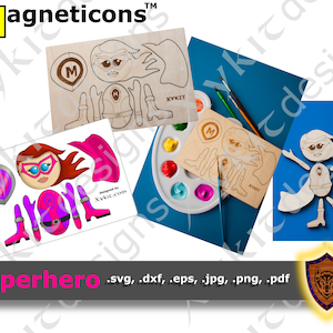 Superhero Girl - Paper Doll - Craft Coloring Page - (Instant Download)