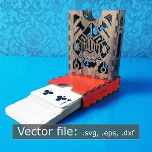 Laser Cut-Dwarf Fantasy Theme Playing Card Box-Deck Box Sleeved and Un-Sleeved-Vector Files (Digital Download)