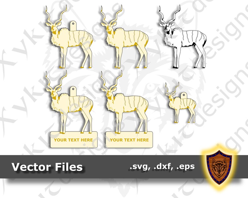 Download Kudu Antelope SVG Animal Ornament Magnet Key Chain | Etsy