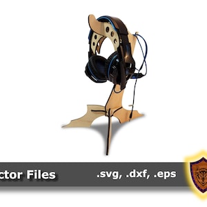 Laser cut Headphone Stand - (vector file) digital download