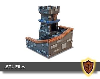 3D Dice Tower - 3D printing (.stl file) - digital download