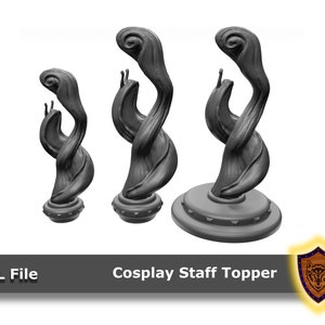 Cosplay Staff Topper - Slug on a Stick - 3D print (.stl file - digital download)