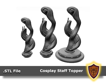 Cosplay Staff Topper - Slug on a Stick - Impresión 3D (archivo .stl - descarga digital)