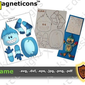 Yeti Big Foot Monster - Paper Doll - Craft Coloring Page - (Instant Download)