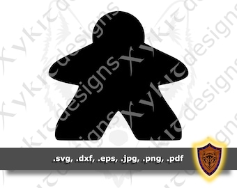 Meeple SVG - Silhouette - Board Games - Scrapbook - Vinyl Cutter Design - Craft Files (Digital Download)