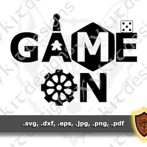 Game On - Silhouette - Board Game - T-shirt svg design - Craft Files (Digital Download)