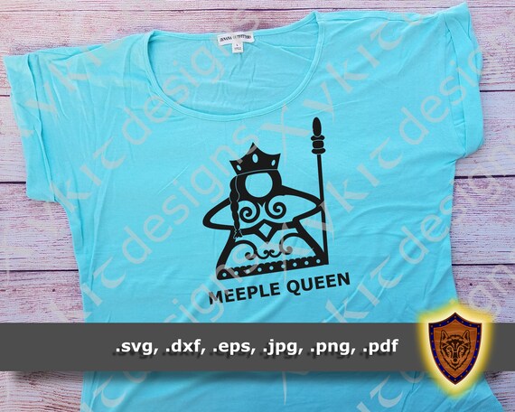 Meeple Queen Silhouette Board Game Tabletop T Shirt Svg Etsy