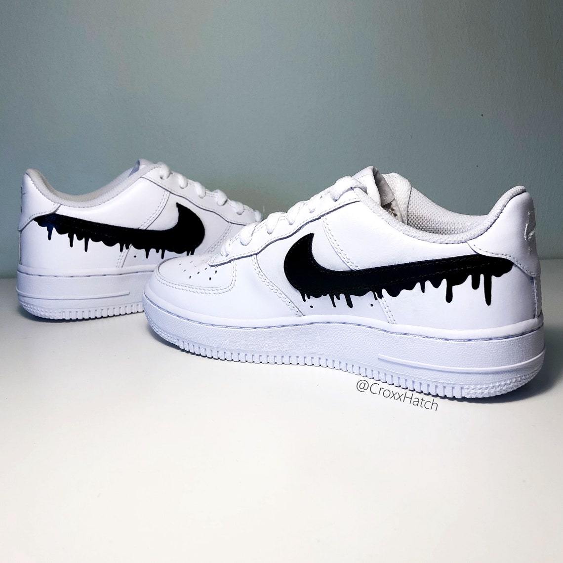 Dripping Paint Air Force 1 Custom Sneakers Etsy