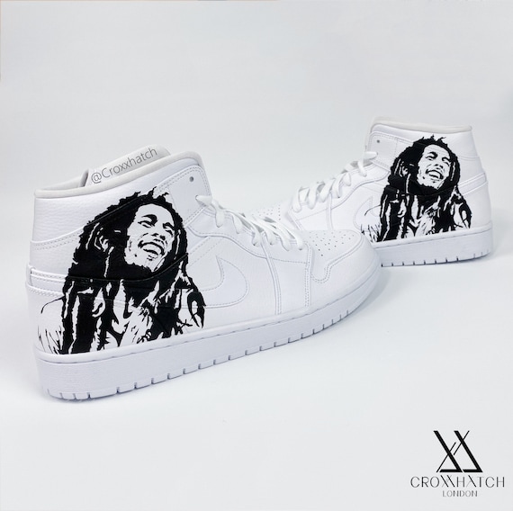 Zapatillas monocromáticas Bob Marley Nike Jordan - Etsy España