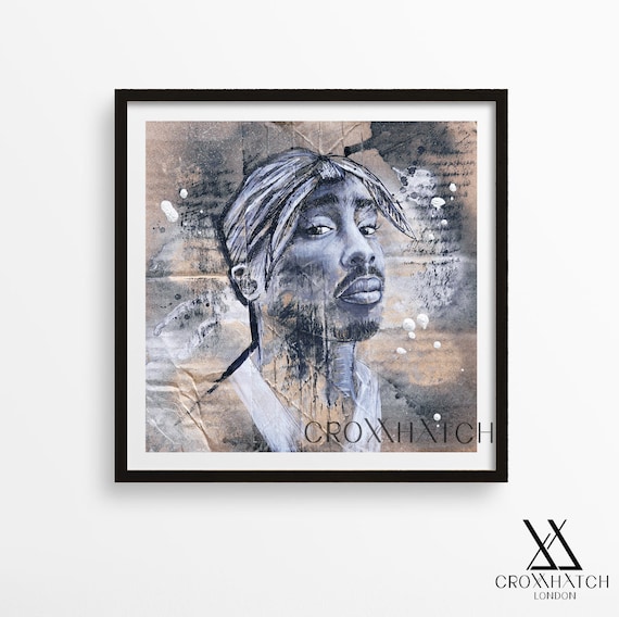 Tupac, 2pac Square Portrait - Etsy